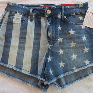Guess denim stars and stripes cutoff short